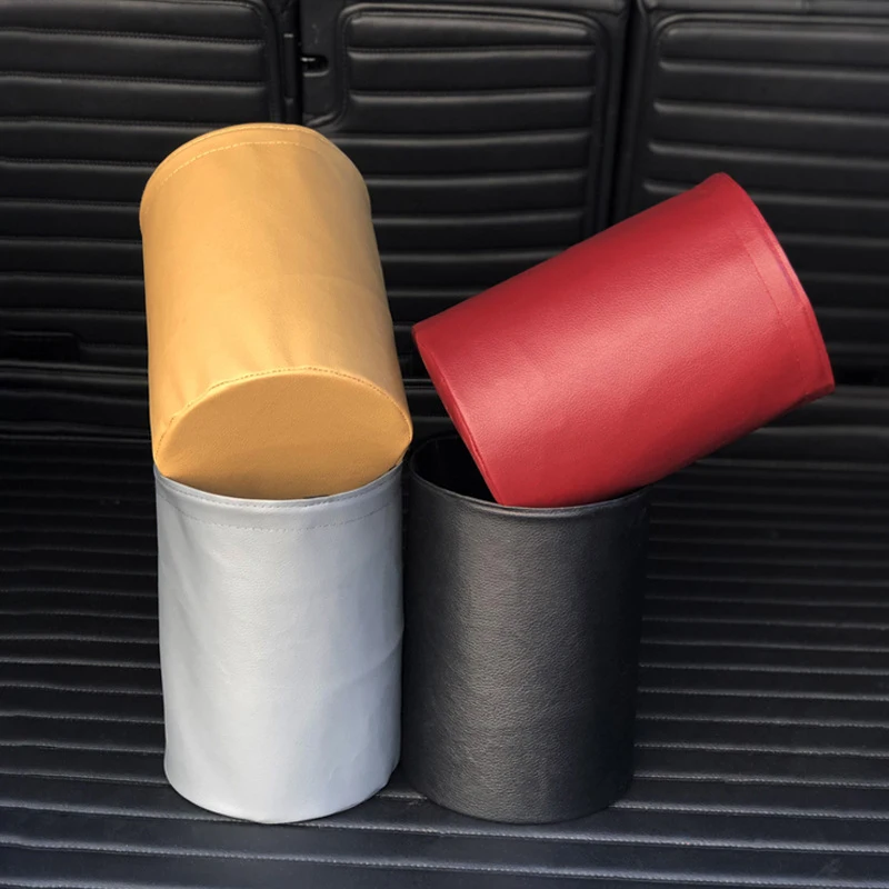 Foldable Car Trash Can Car Storage Busket Interior Rubbish Container Waste Organizer Holder Waterproof Garbage Auto Accessories car storage bag car trash can