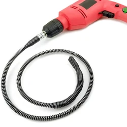 Sink Cleaner Sewer Dredging Tools Rain Snake Spring Pipe Dredging Tool 2m with Electric Drill Connector Home Accessories