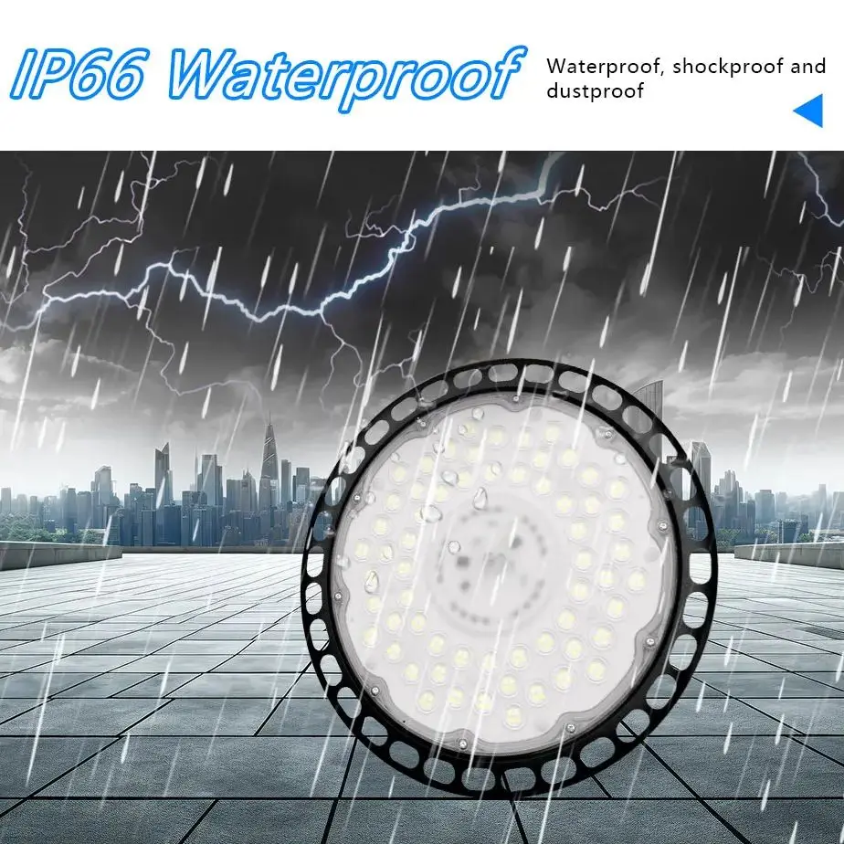 UFO Light High Bay AC220V AC175-265V 50-300W White Light High Brightness IP66 Waterproof Aluminum Suitable For Outdoor Industry