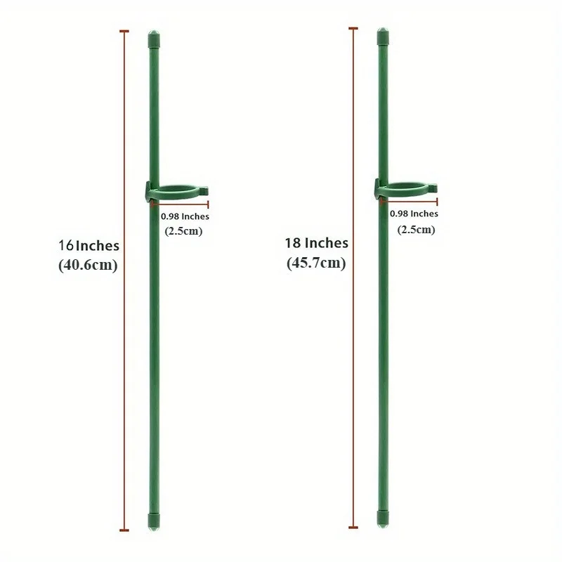 Garden Plant Support Stakes for Roses Orchid Climbing Vines Anti Tipping Pole Single Stem Flower Stakes Plant Cage Support Frame