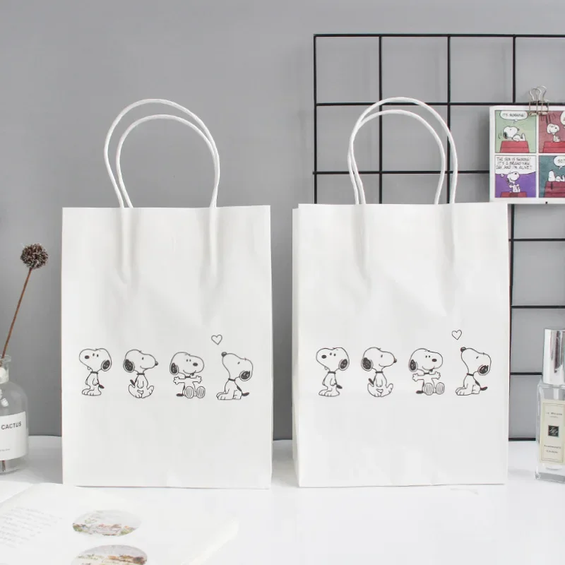 Kraft Paper Gift Bags Snoopy Anime Children Birthday Party