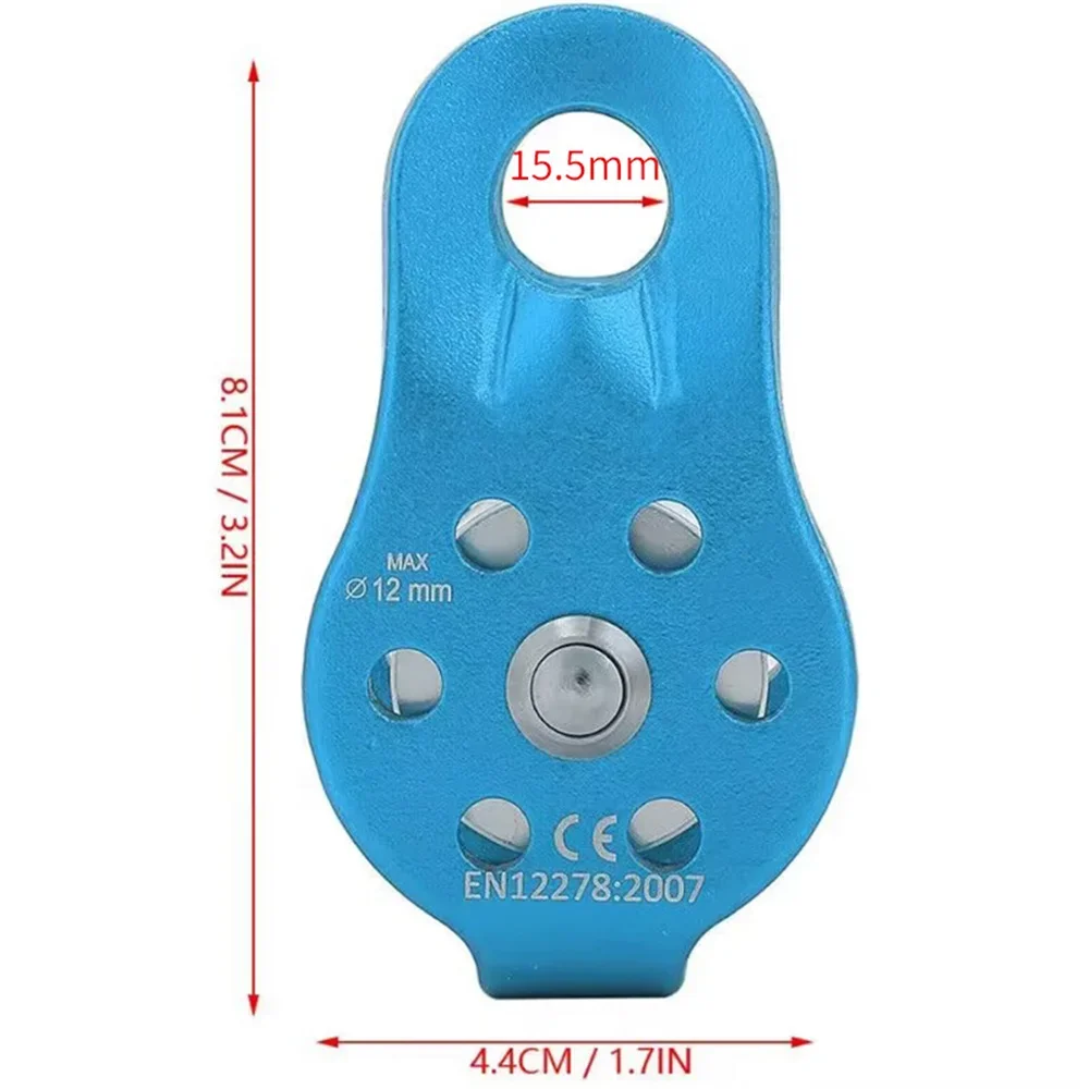 Climbing Pulley Fixed Sideplate Sheave Pulley Outdoor Survival Tool High Altitud Traverse Gear Aluminum Alloy