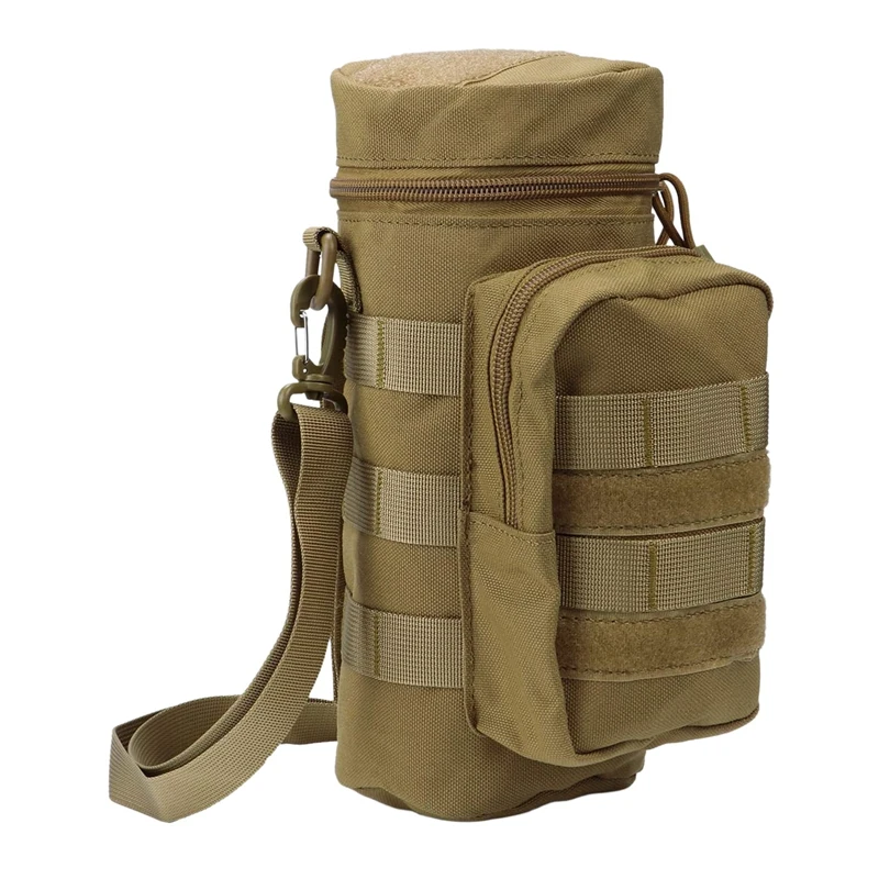 

Molle Water Bottle Pouch Hydration Carrier Holder With Extra Accessory Pouch And Detachable Shoulder Strap