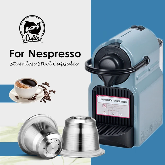 Cápsula reutilizable de acero inoxidable rellenable, Compatible con cápsulas  Nespresso Vertuo, filtro de café para Nespresso Delonghi - AliExpress