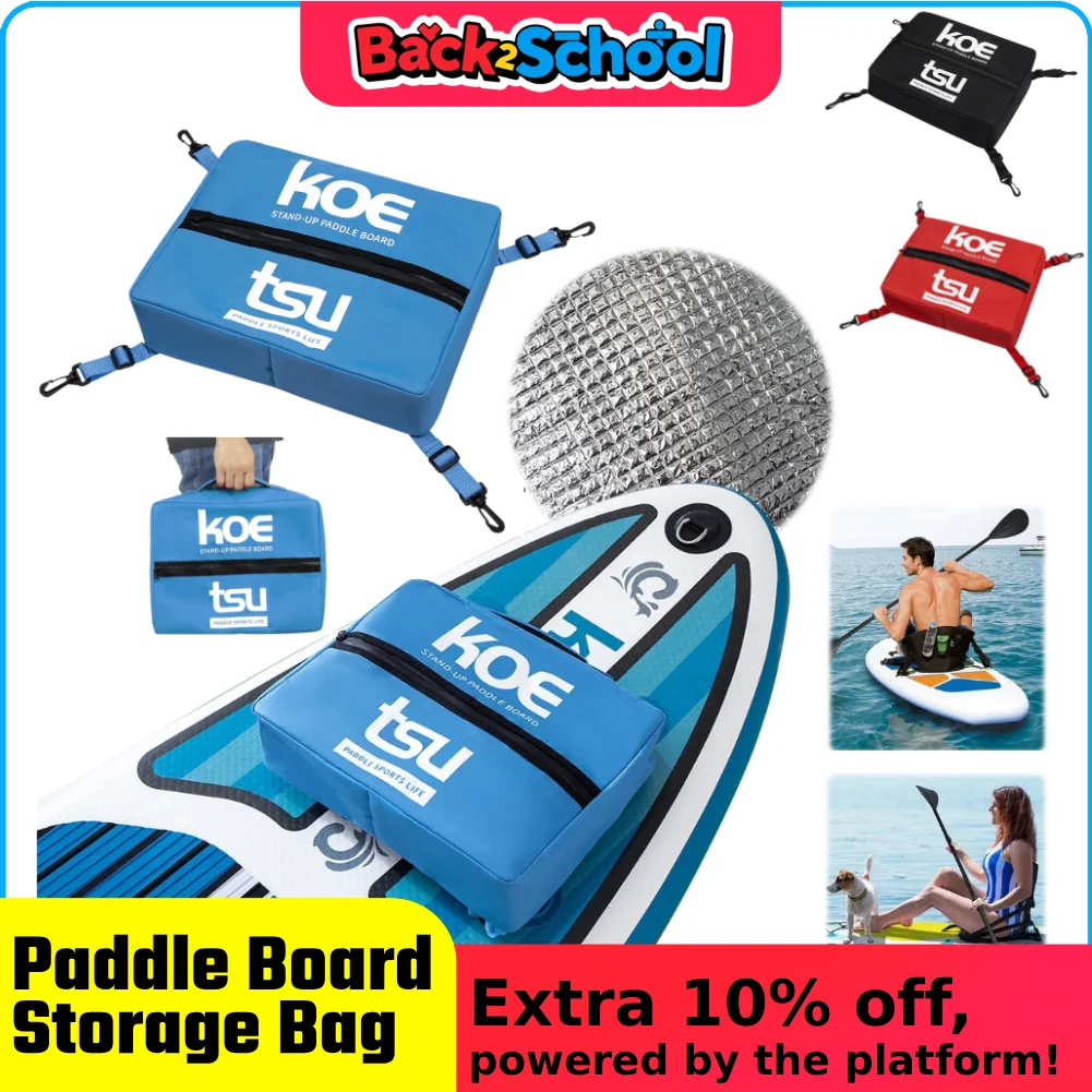 Large Capacity Paddleboard Deck Cooler Bag with Adjustable Sealed Zipper