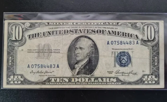 1953 America 10 dollar Original Notes (Fuera De uso Ahora Collectibles) -  AliExpress