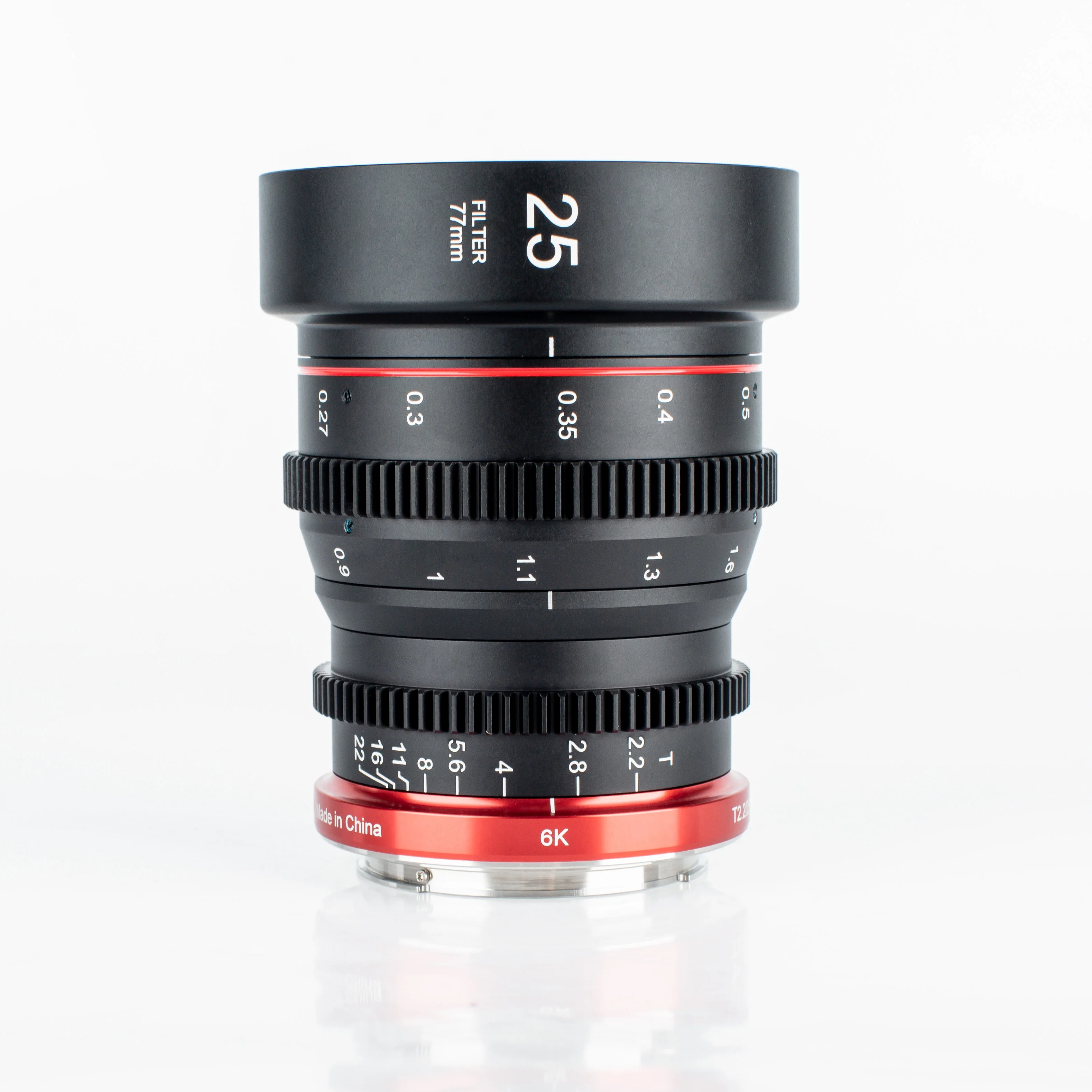Meike Mini Prime 25mm T2.2 RF 시네마 렌즈 Canon RP R3 R5 R6과 같은 카메라 R 마운트 카메라 용 수동 초점