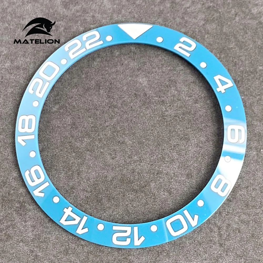Ceramic Alloy Watch Bezel Insert Ring - 38mm Slope Fit for 40mm Watch Case, Men's Diving Watch Accessory