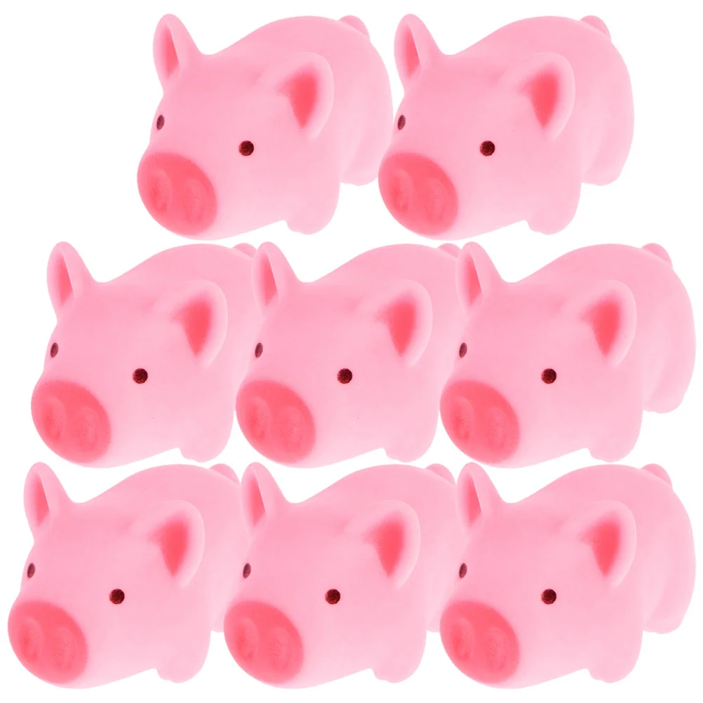

8 Pcs Pinch Cartoon Bath Toys Toddler Shower Bathing Shaped for Infants Water Squeaky Bathtub Piggy