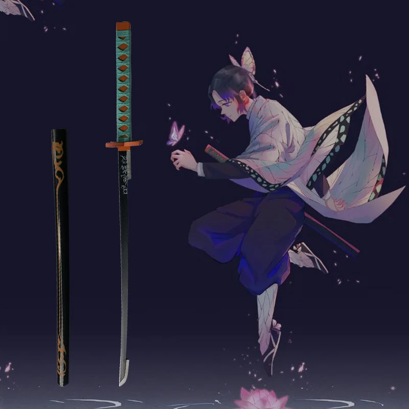 

1:1 104cm Sword Weapon Cosplay Tomioka Giyuu Black Sowrd Ninja Knife Prop Model Toy