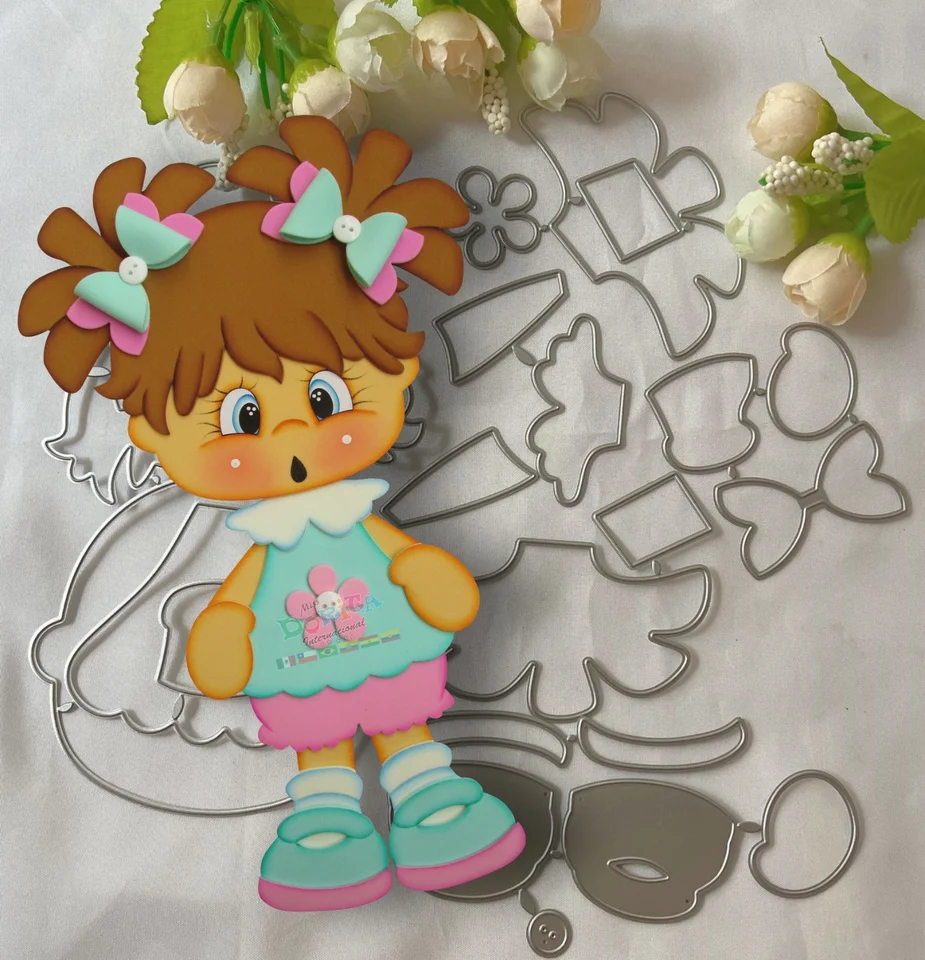 Troquel De Corte De Metal Con Motivo Madre Y Bebé - Acero Al Carbono, 71x42 Mm - Para Scrapbooking, Tarjetas, álbumes Y Manualidades