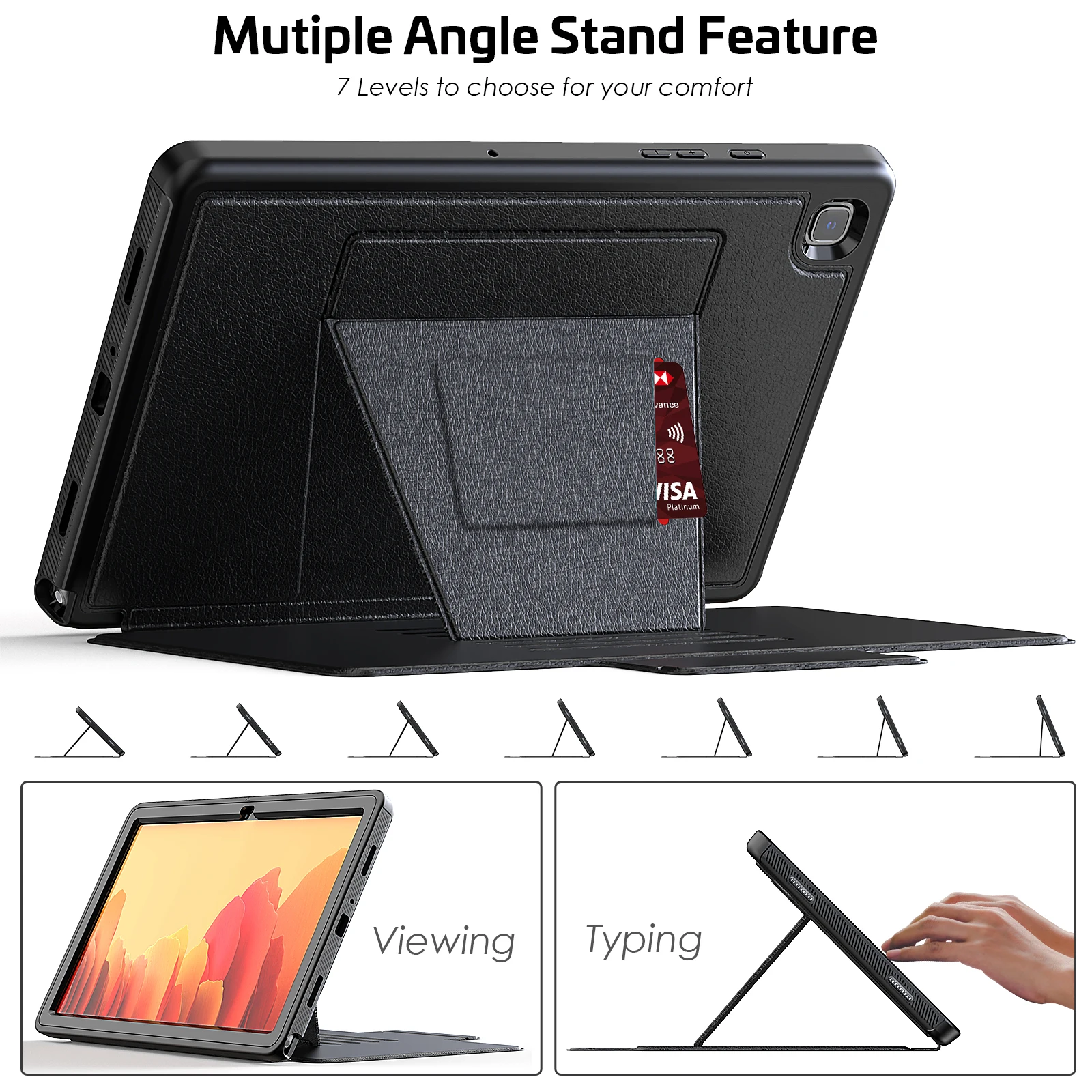 Capa de Suporte Magnético com Suporte para Lápis Capa para Samsung Galaxy Tab a7 10.4 Tab a 10.1 a8 s7 fe Tab a - Imagem 4