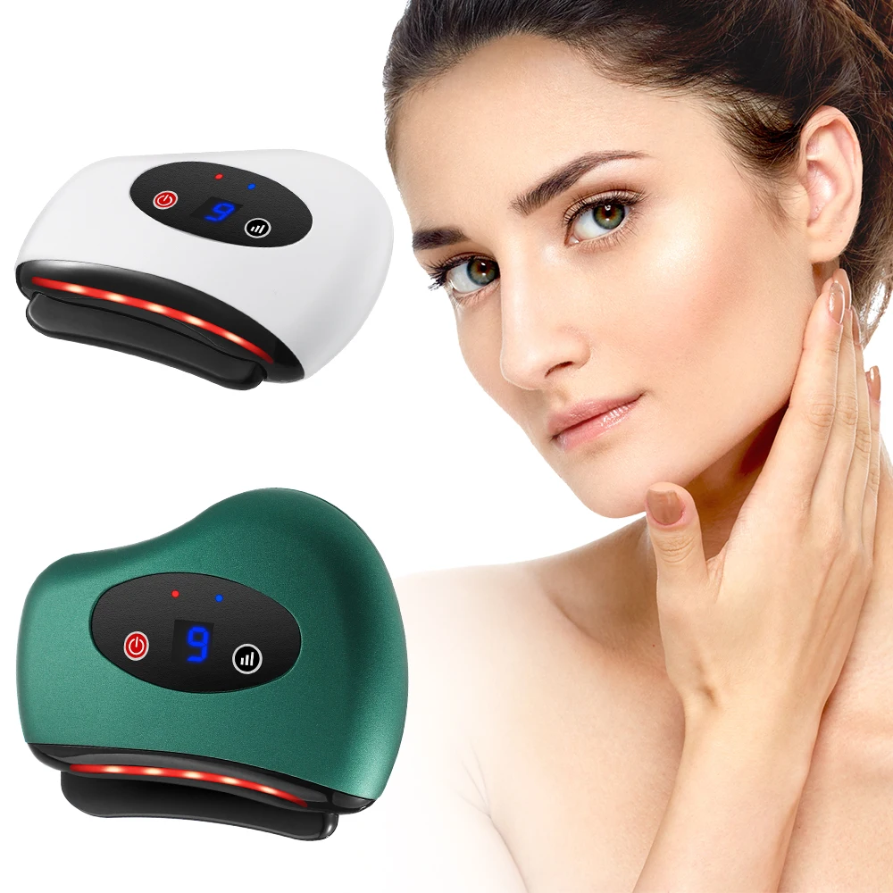 

Electric Guasha Massager Hot Compress Eye Massager Stone Heating Vibration Scraping Neck Face Skin Lifting Removal Wrinkle Tool