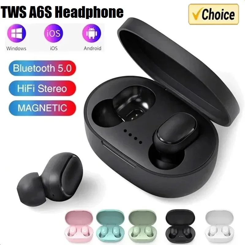 

TWS A6S гарнитура беспроводные наушники Bluetooth наушники спортивные стерео наушники Bluetooth наушники для Xiaomi Huawei