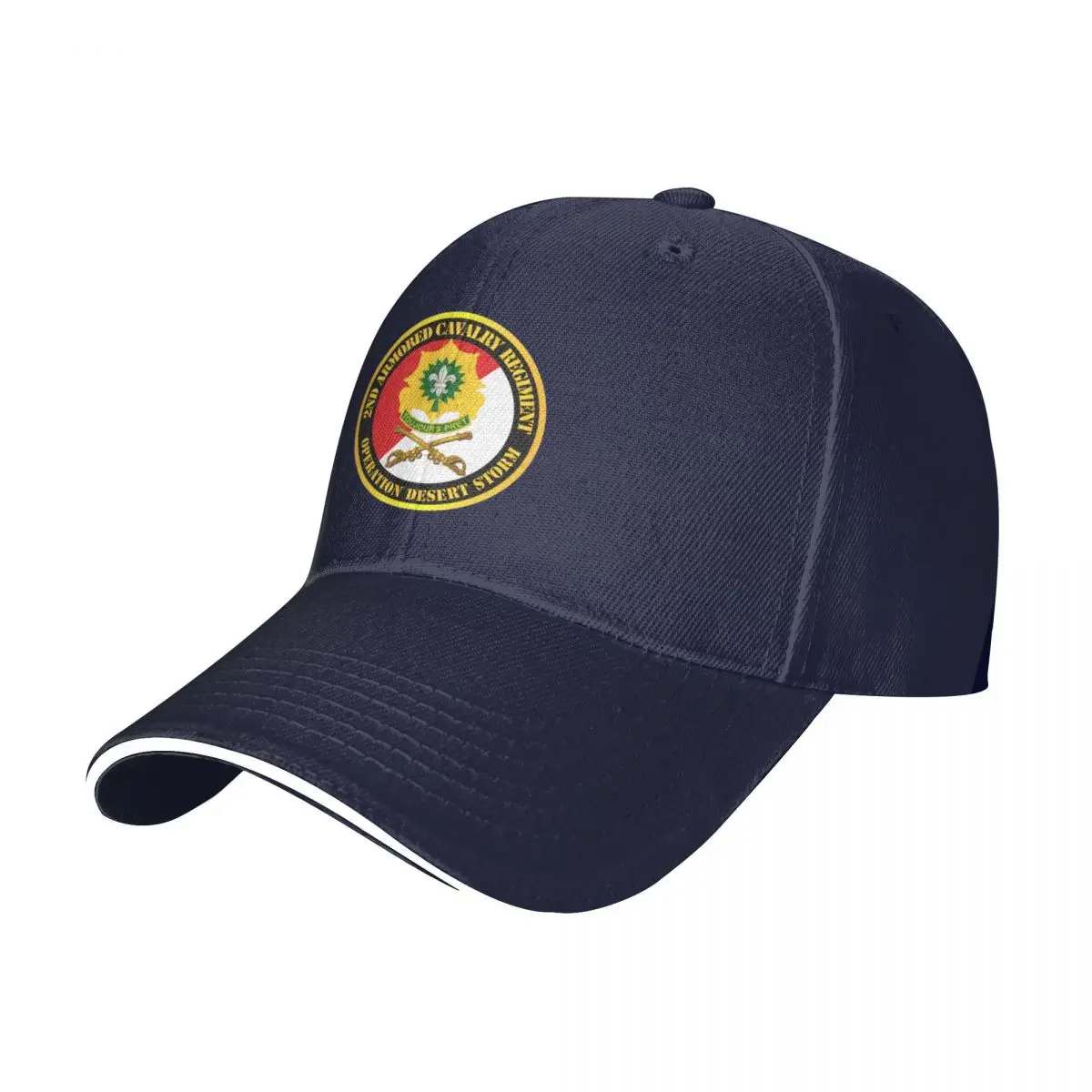 

New Army - 2nd Armored Cavalry Regiment DUI - Red White - Operation Desert Storm Baseball Cap New In Hat Icon Woman Hats Men'S
