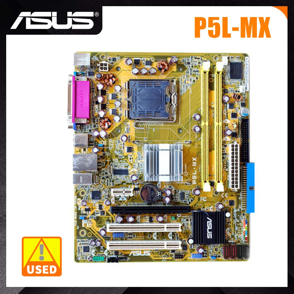 ASUS P5L MX LGA 775 Intel 945G orijinal PC anakart DDR2 4GB Core2 aşırı