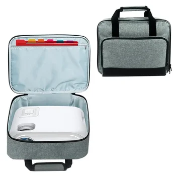 Borsa per il trasporto del proiettore, custodia portatile compatibile con la maggior parte dei proiettori, leggera e professionale con scomparto per laptop