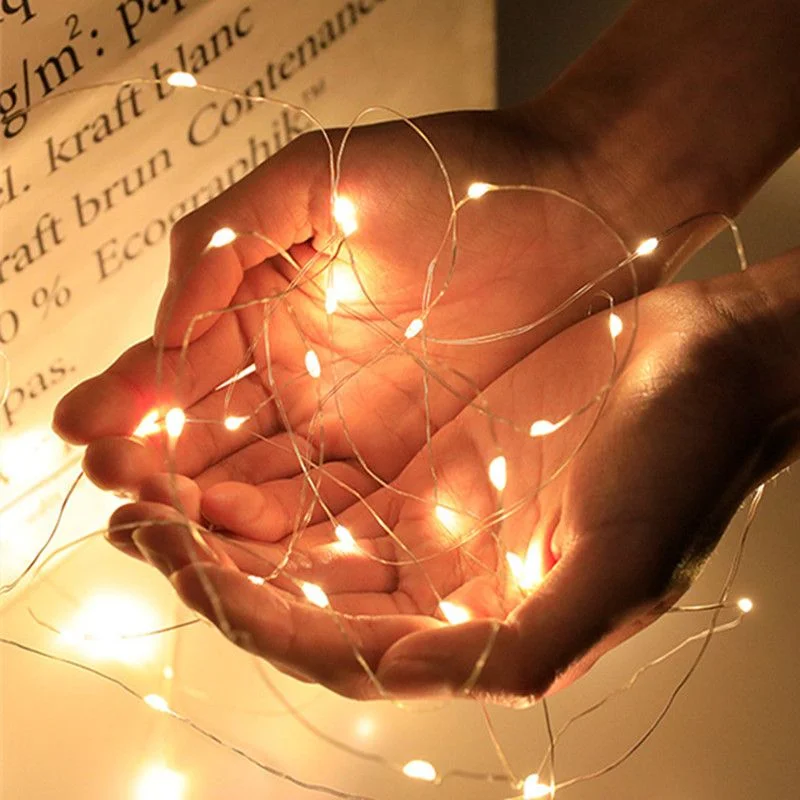 

Copper Wire Lamp Garland Fairy Light LED Christmas Holiday Light String Garden Decor Wedding Decoration Birthday Party Light 10M