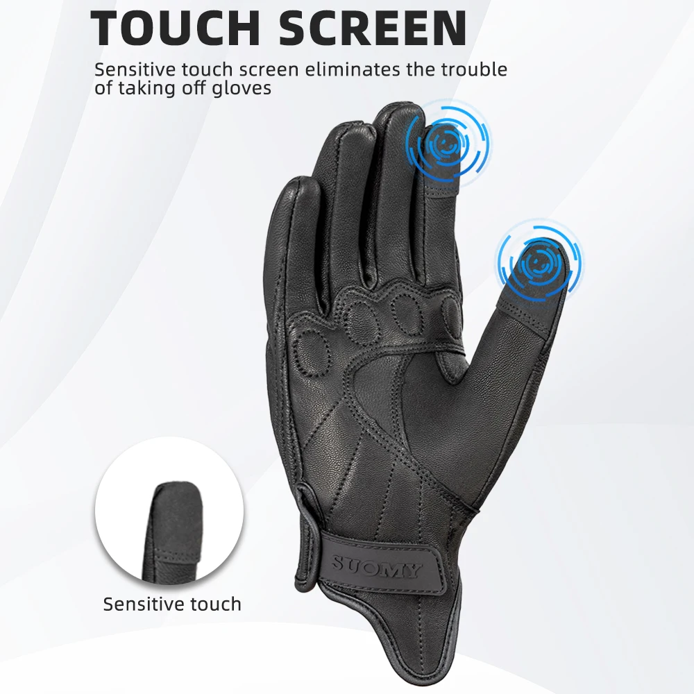 SUOMY ��Ƽ�� ���� ������� �尩 ���� ���� ������ Guantes ��ġ ��ũ�� Anti-slip Retro Motobiker �尩 Luvas