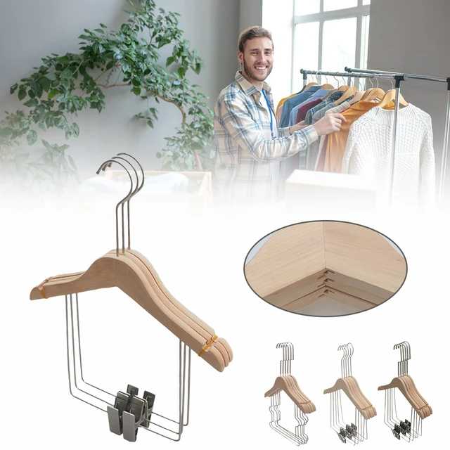 5Pcs Solid Wood Child Hangers Baby Suit Hanger Children Clothes Display  Cloakroom Storage Racks Laundry Drying Rack for Kids - AliExpress