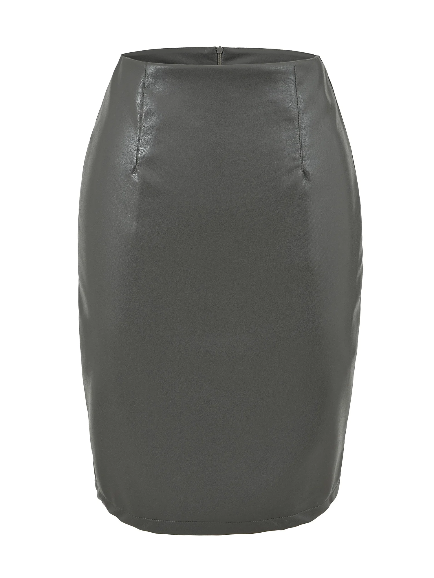 American Sle Sexy f Skirt High Waist PU Leather Wrap around Women's Slimming Split Step in Skirt for Daily Wear