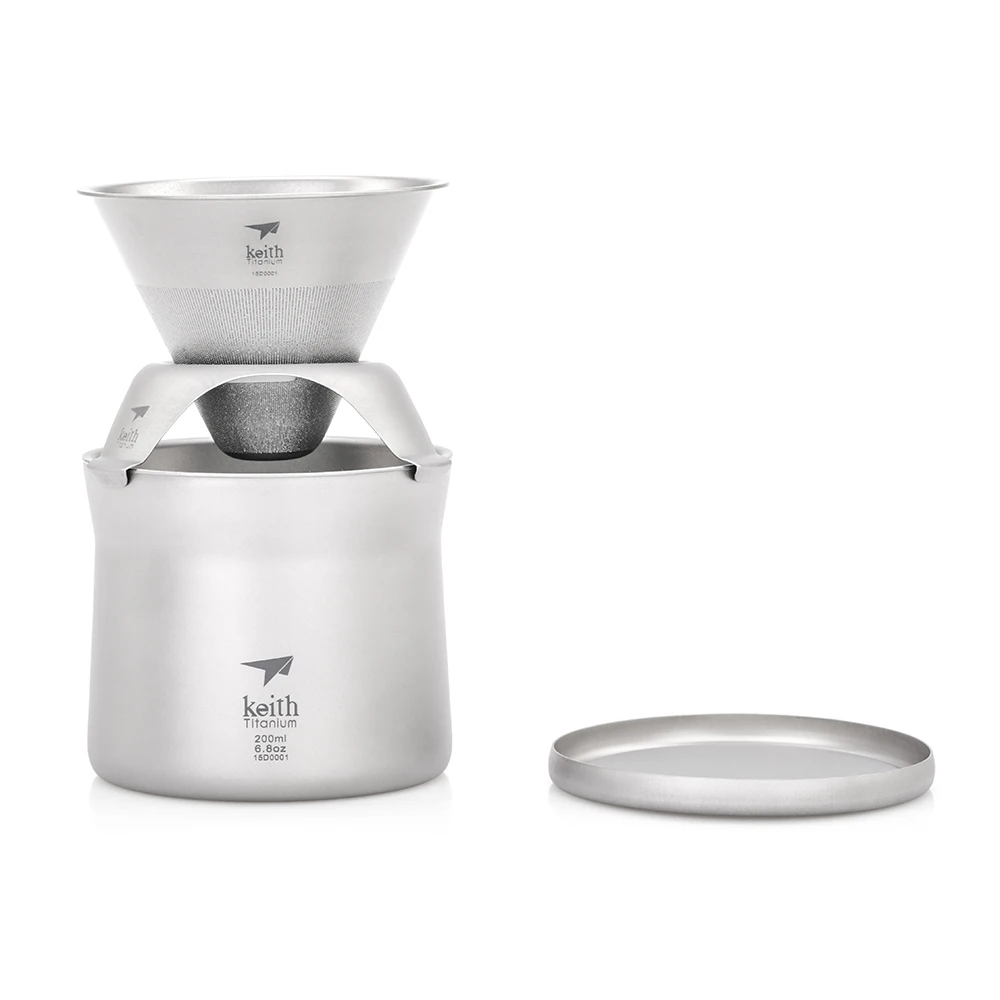 Keith Titanium Ti3911 Ultralight Coffee Maker - Custom Premium Leather Case Included 3