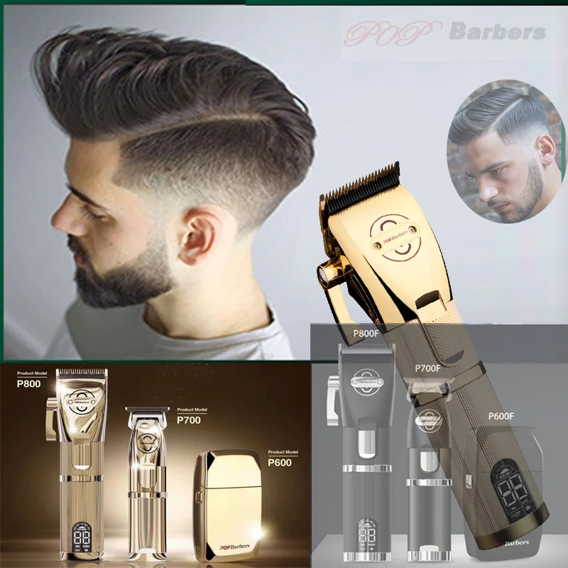 

2023 NEW Pop Barbers P800F P700F P600F Professional FADE Oil Head Barber Hair Clipper High Powerful Trimmer Grooming Instrument