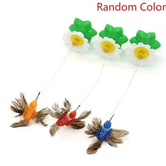 Rotating Electric Flying Butterfly Colorful Interactive Cat Dog Automatic Humming Bird Intelligence Training Rotating Funny Toys 5