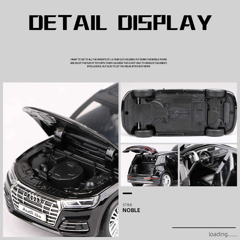 1:32 AUDI Q5 SUV Alloy Car Model Diecasts Metal Toy Vehicles Car Model Simulation Sound And Light Collection Childrens Toy Gifts 4
