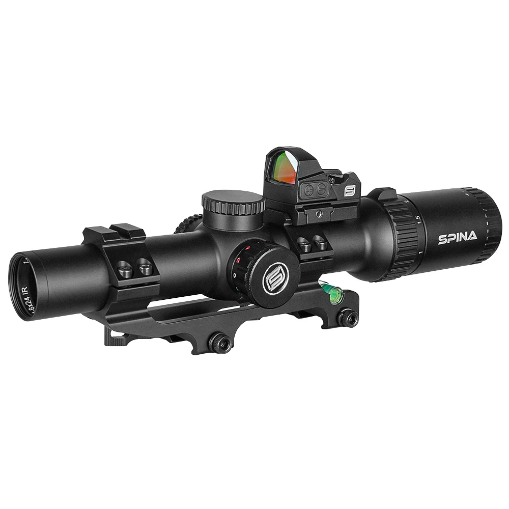 SPINA 1 6x24 IR Rifle Scope Hunting With IPX7 Waterproof Red Dot Rail