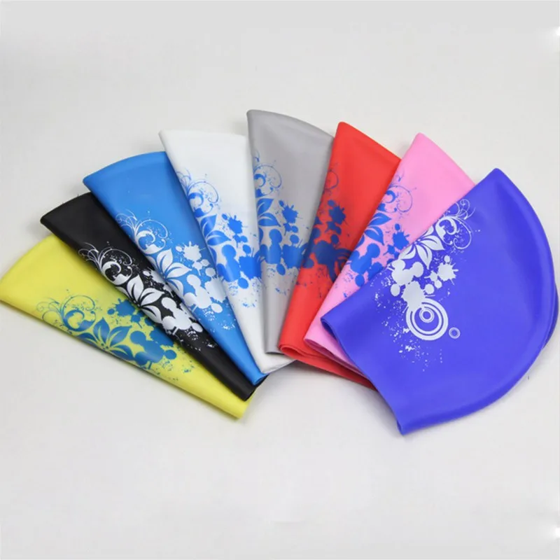 Silicone Swimming Cap for Long Hair Women's Waterproof Swim Caps Ladies Diving Hood hat for kids garras natacion casquette 3