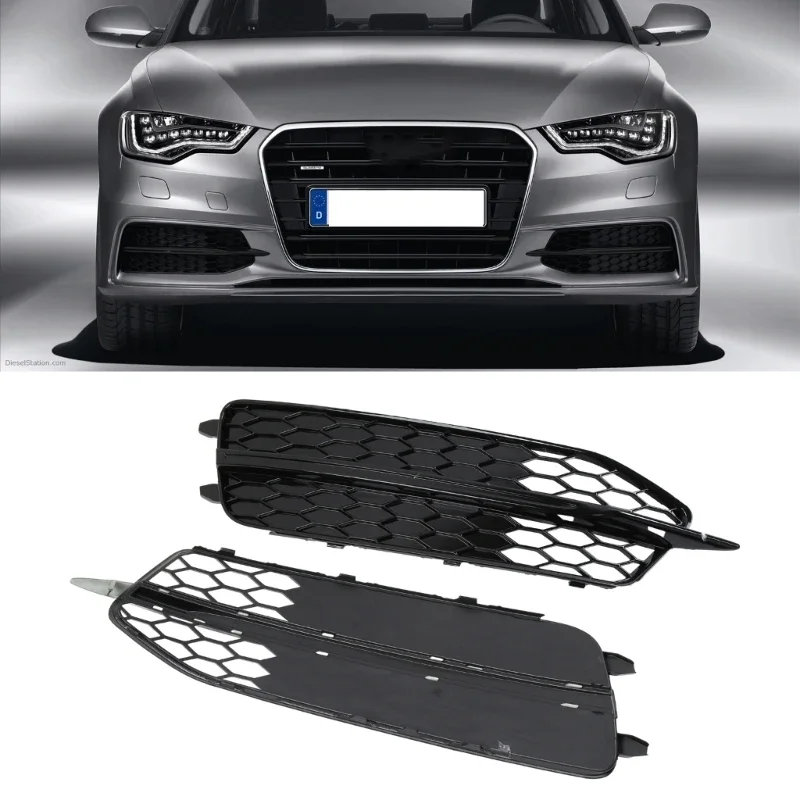 

Suitable For C7 4G0807681D 4G0807682D Car Left Right Side Front Bumper Vent Grill Foglight Lamp Lower GrillesFrame Cover