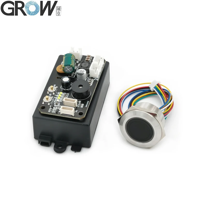GROWKS220LR558DC3075VTwoRelaysFingerprintAccessControlBoardWithSelflocking