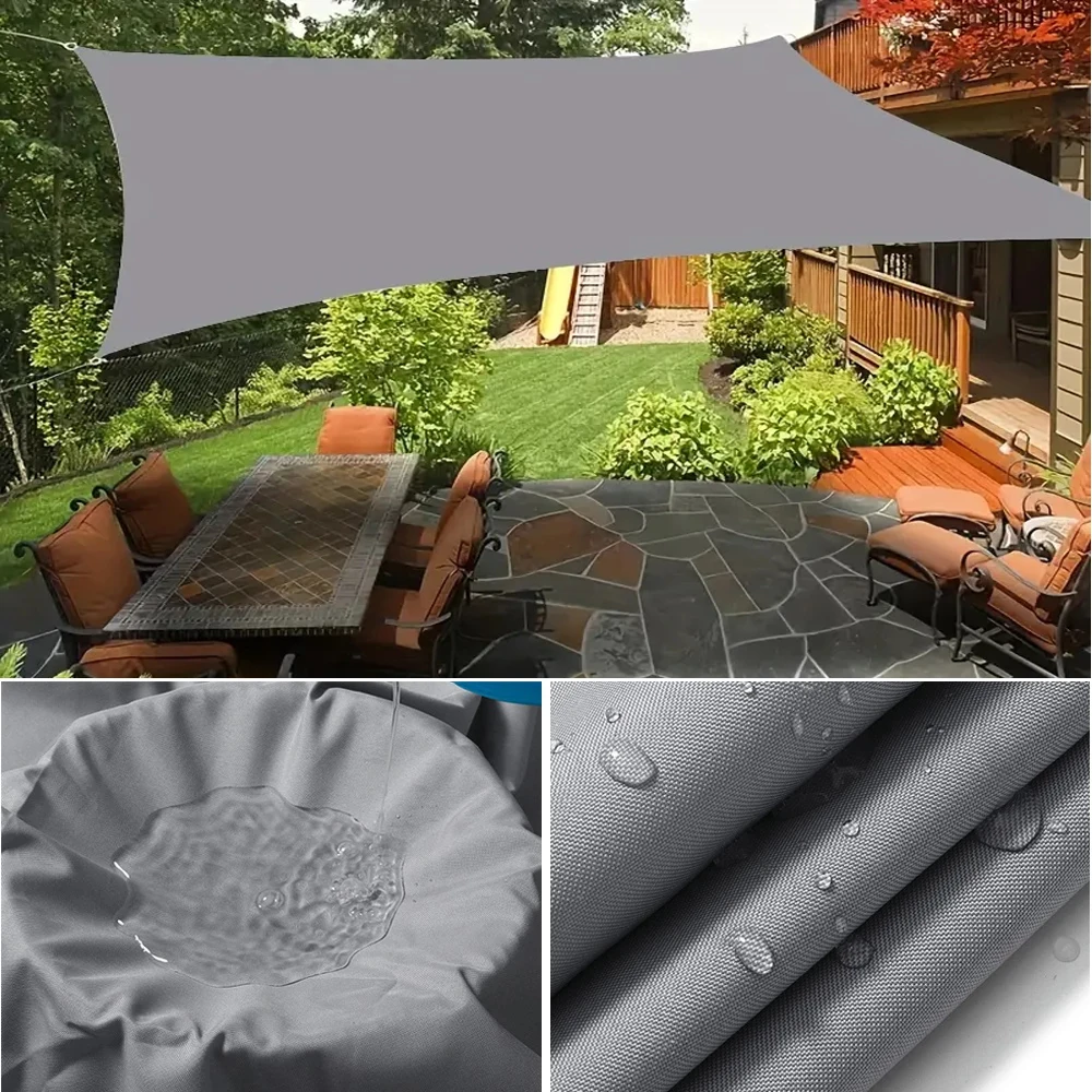 Waterproof Large Sun Shelter Sunshade Protection Outdoor Canopy Garden Patio Pool Shade Sail Awning Camping Shade5X4m ﻿