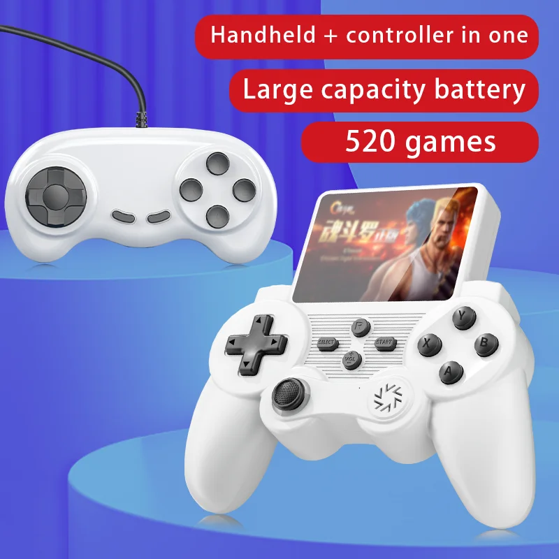 

New sup joystick handheld game console 520 game classic nostalgia large screen children's two-person charging game console