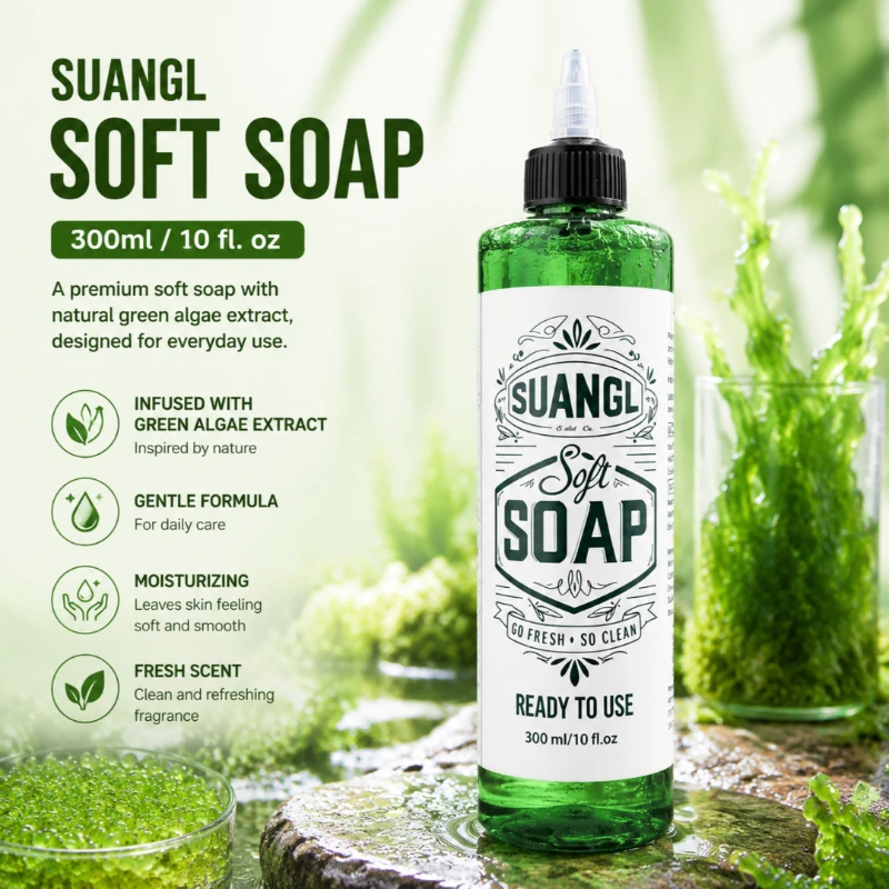 Sapone Verde per Tatuaggi 30/300ML Ultra Concentrato, Forniture Professionali per Tatuaggi, per Cura Post-Tatuaggio e Pulizia Piercing - immagine 4