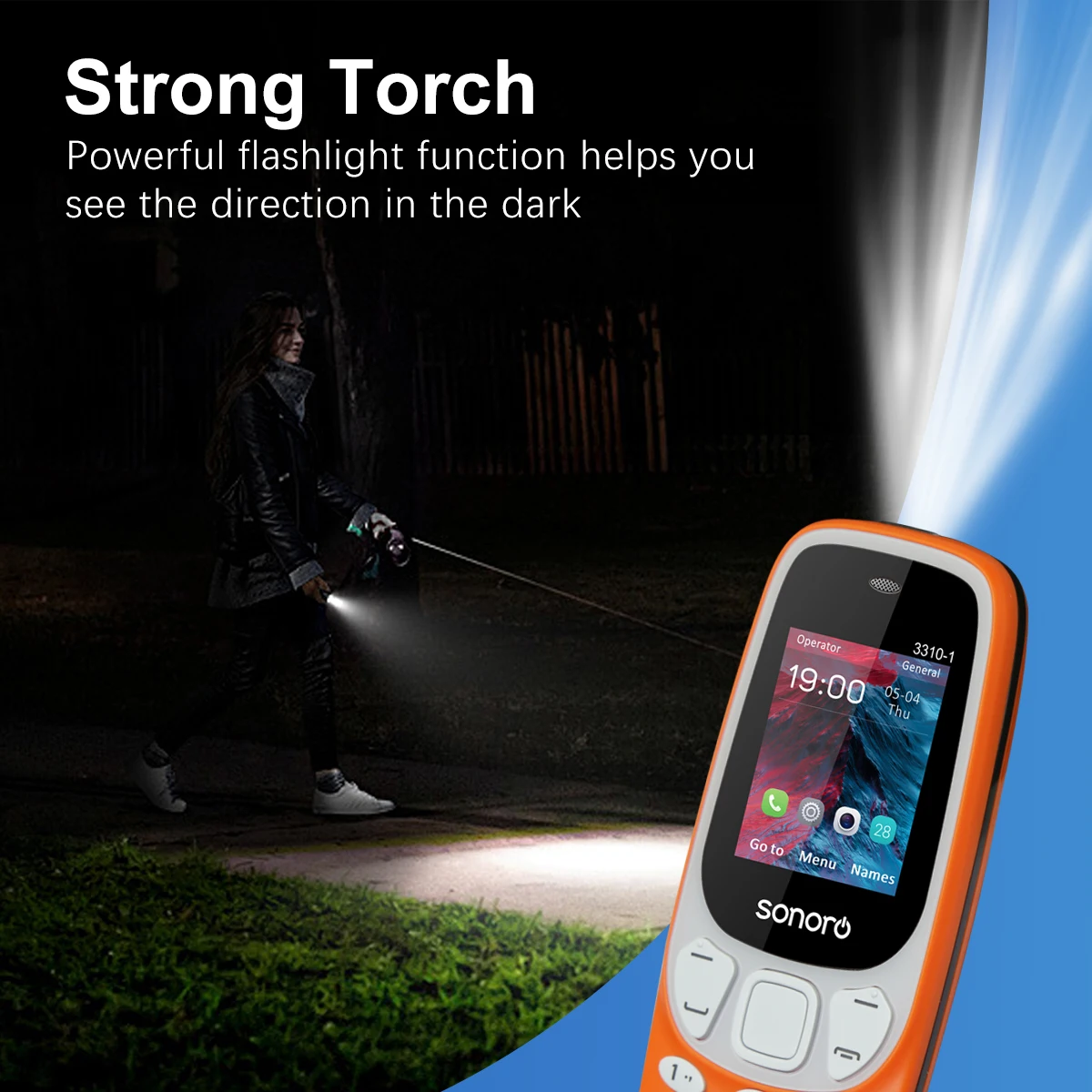 MKTEL 3310-1 Feature Phone 1.77inch 800mAh Battery Display Dual SIM Dual Standby MP3/MP4/FM/Radio Torch Senior Phone 6