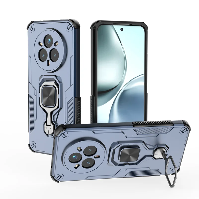 Shockproof Armor Magnetic Ring Holder Phone Case with Camera Lens Protection