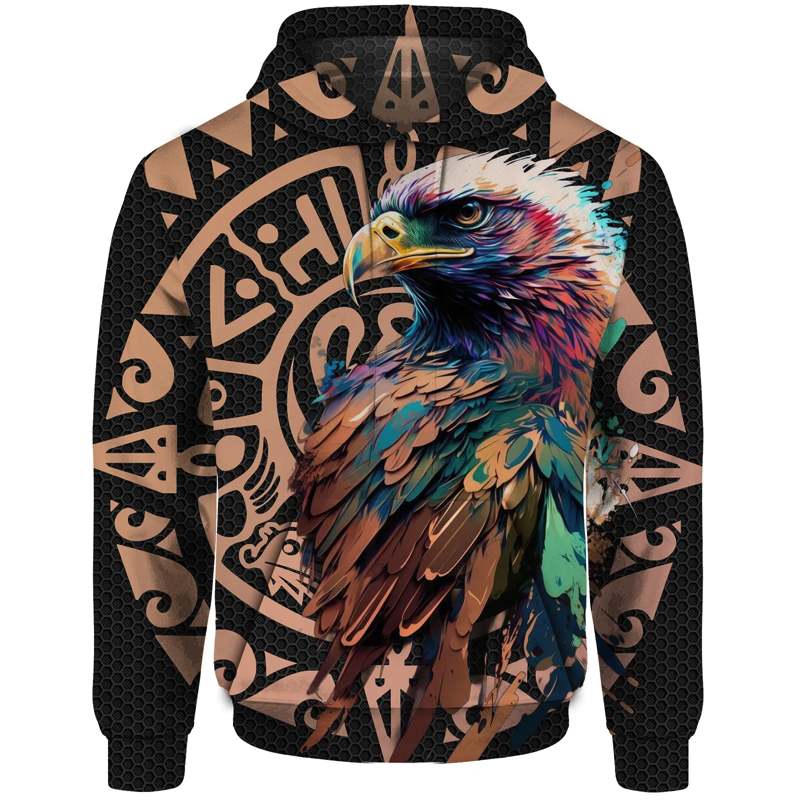 thumbnail image 1 of Sudadera con capucha informal de otoño para hombre, sudadera con capucha con estampado de águila fresca, sudadera con capucha holgada de moda, ropa Y2K, sudadera de moda, 1 of 5