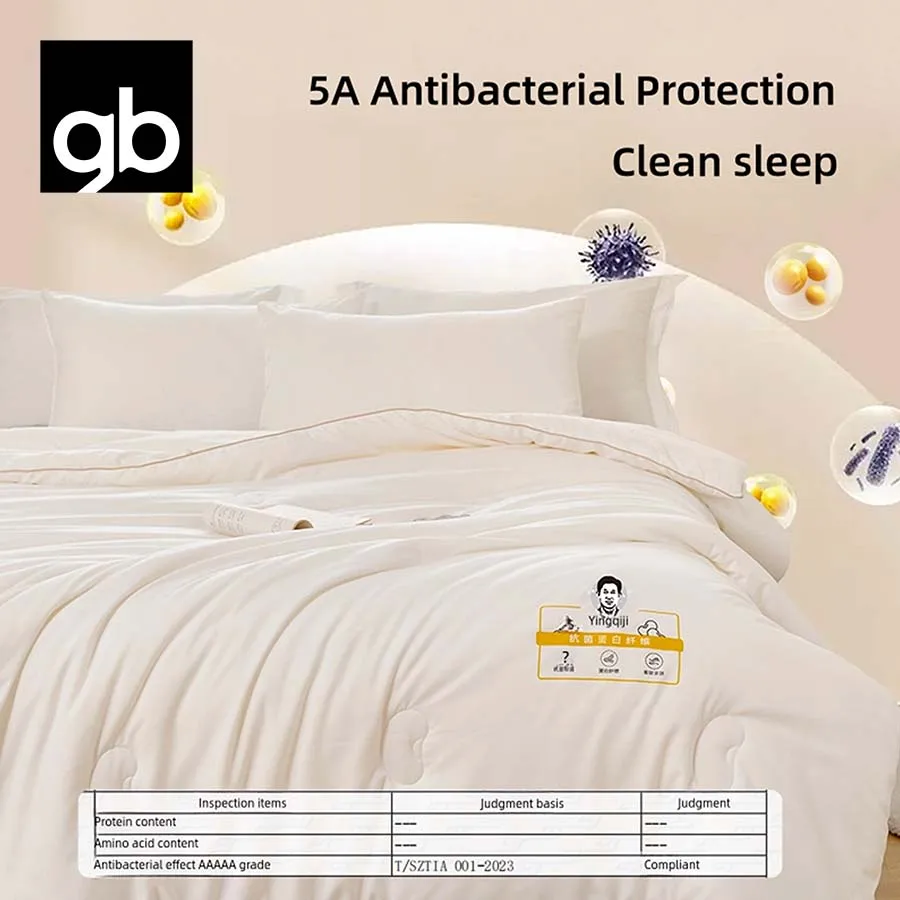 gb soy protein fiber quilt core 5A grade antibacterial quilt breathable, non stuffy, fluffy, soft natural plant extract