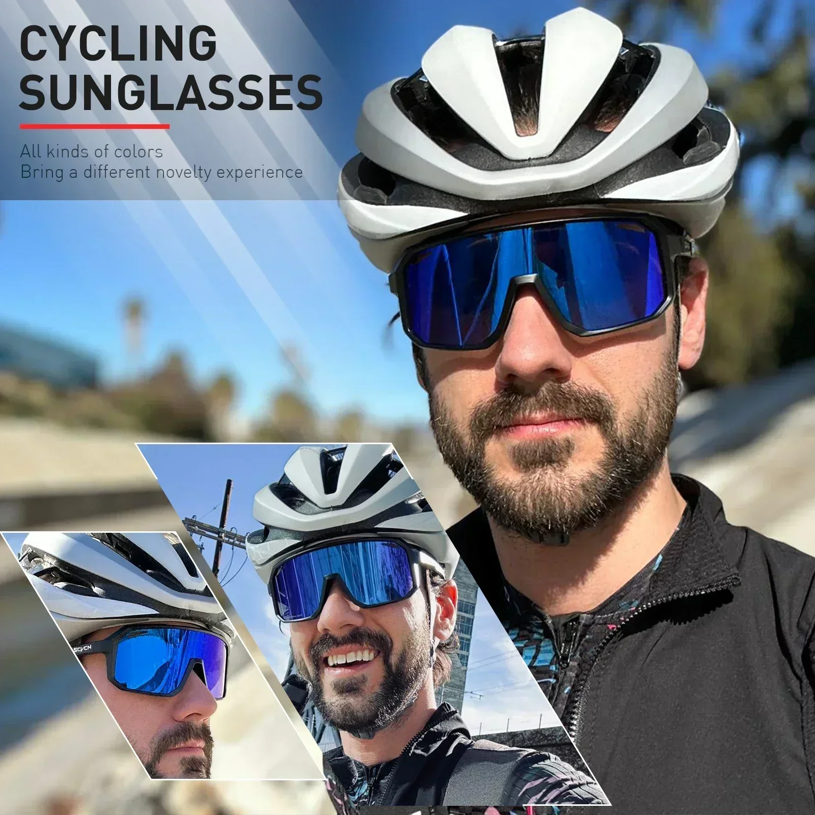 SCVCN Photochromic Sports Men UV400 Ŭ Ȱ  ۶ ߿ Ȱ MTB   ¸ ŷ 