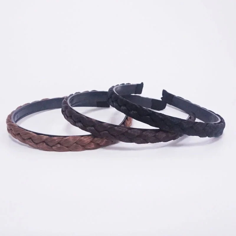 New Women Vintage Wig Headbands Braids Girls Style Hair Band Head Band Wig Hair Accessories Turbans For Women Head Band Decorate