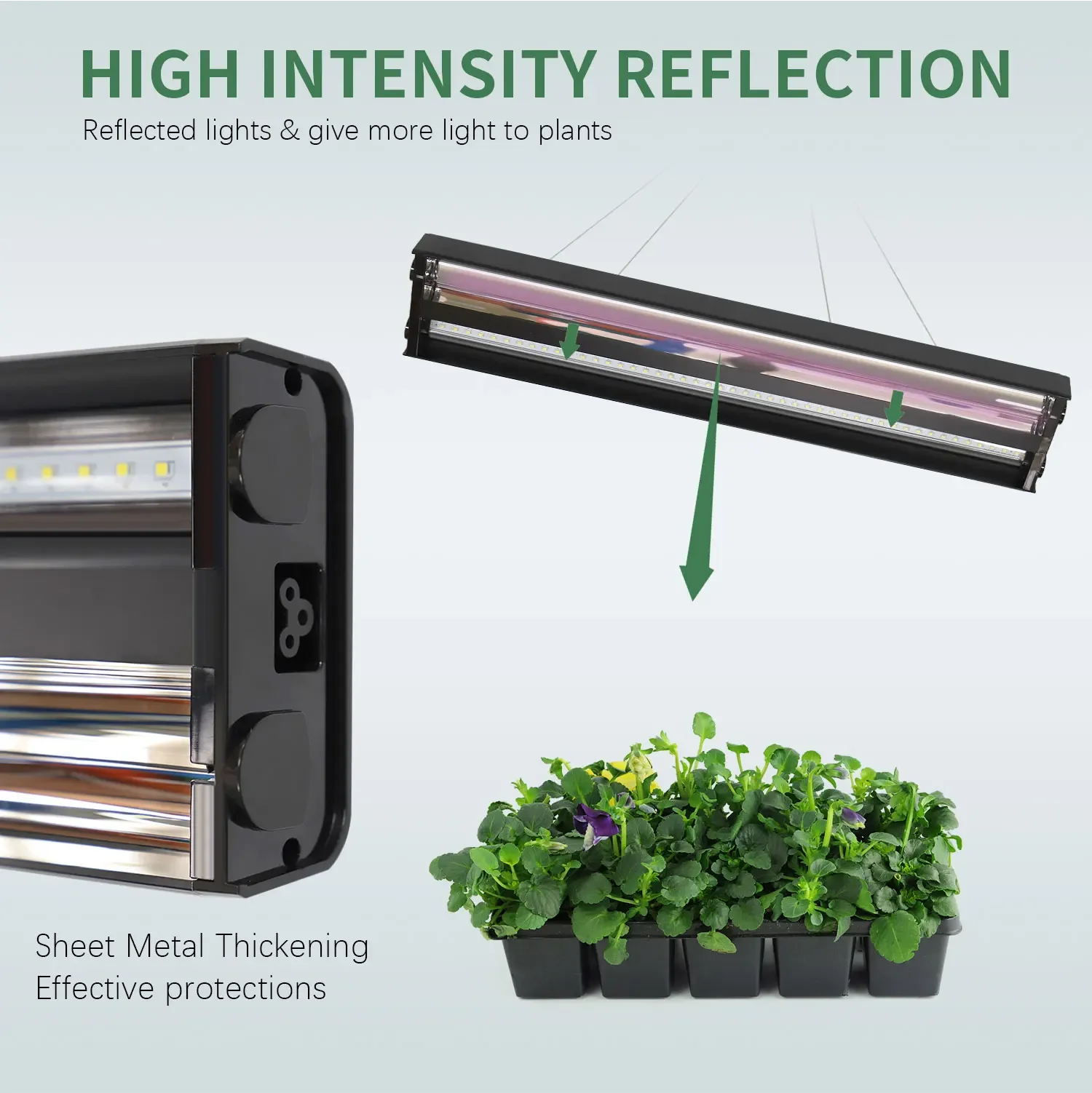 Hydroponics Equipment 2 Bulbs Grow Tube LED Light And T5 High Output Fluorescent Plant Lamp Fixtures