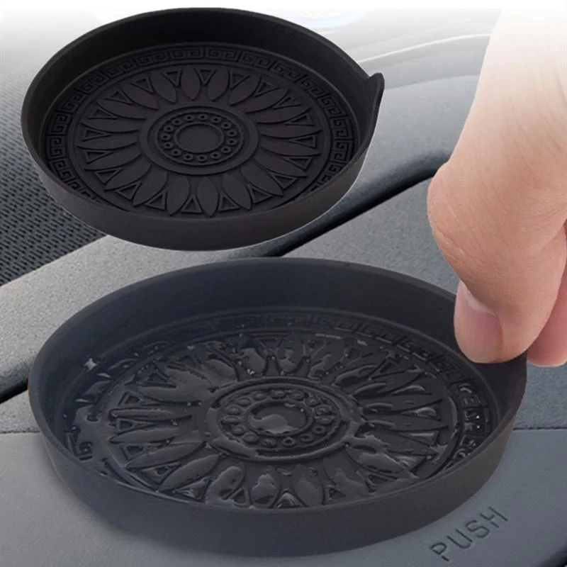 Cup Holder Coasters Car Coaster Pads 2pcs Car Cup Coaster Non-Slip Silicone Mat Car Water Cup Pad Auto Interior Drink Holder Mat Decoration Accessories