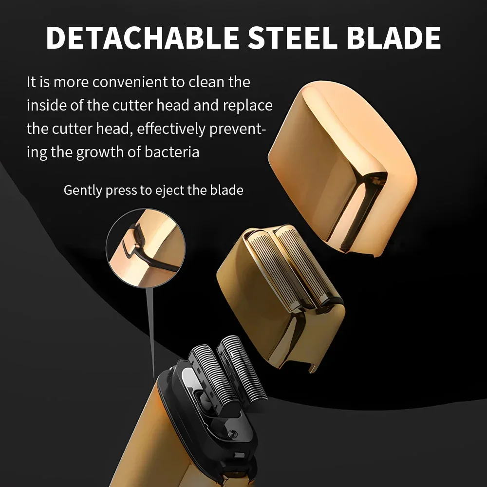 케메이 Tx1 충전식 메탈 하우징 전기 면도기 남성용 헤어 수염 전기 면도기 대머리 면도기 이발 도구