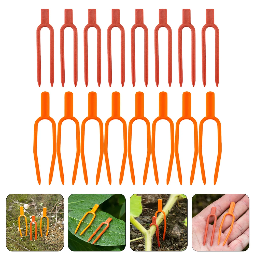 

Vine Fixed Fork Plant Fixing Clip Press Clamps Planting Tools Strawberry Fixator Plastic Gardening Forks Durable Holder