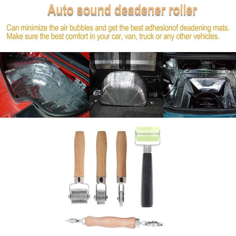 Y67A-Sound Roller, Sound Deadener Roller Tool Car Sound Deadening Roller Deadener Set,Seam 5 Pcs
