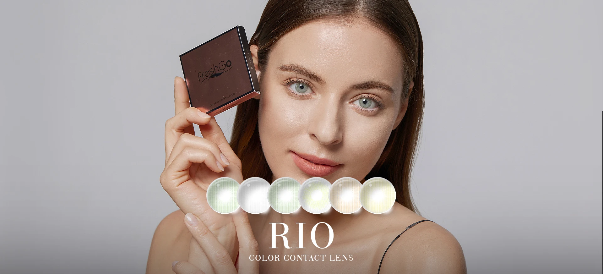 (0~ -8.00) Queen And Rio Series Colored Contacts - Natural Eye Color Correction Diopter Prescription Lenses