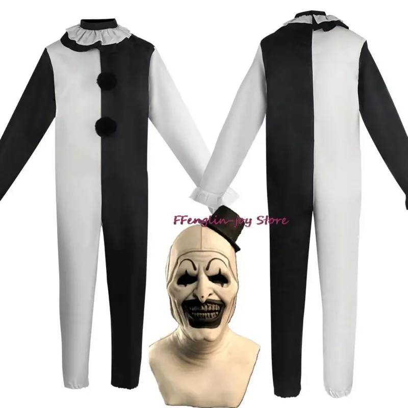 

Joker Clown Cosplay Costumes Anime Figure Mask Terrifier Jumpsuit Halloween Costumes RPG Wear Party Uniform Costume