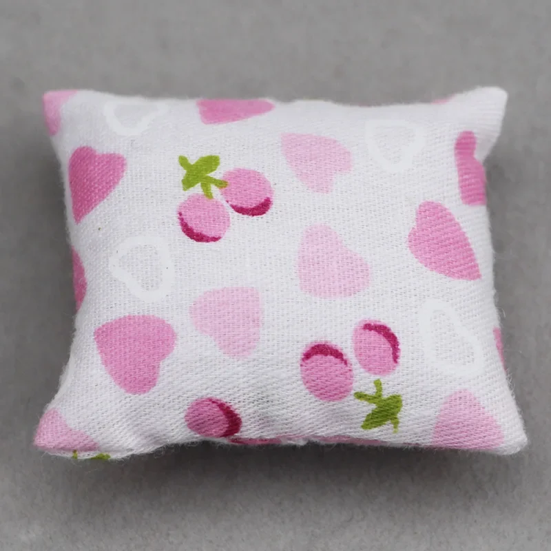 3PCS Cute Flower Pillow Cushions For Sofa Couch Bed For For Doll house 1/12 Dollhouse Miniature Furniture Toys 6